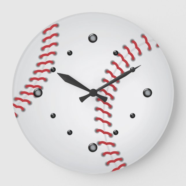 Reloj de pared de béisbol deportivo (Anverso)
