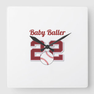 Reloj de pared de béisbol para bebé lactante.