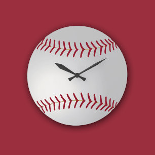 Reloj de pared de béisbol temático