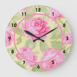 Reloj de pared de belleza rosa