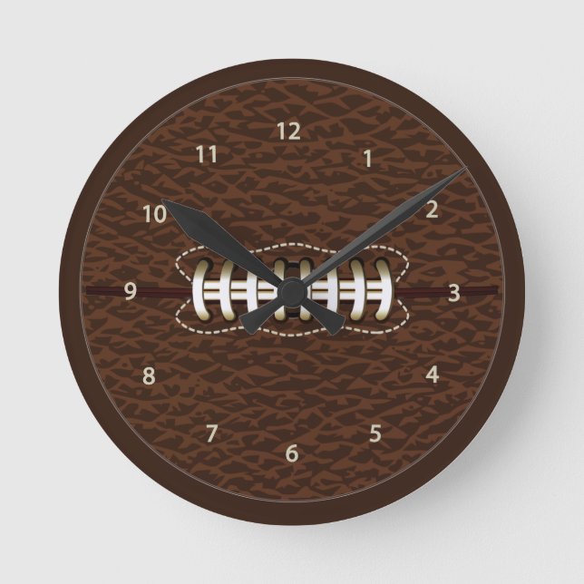 Reloj de pared de bolas de fútbol americano (Anverso)