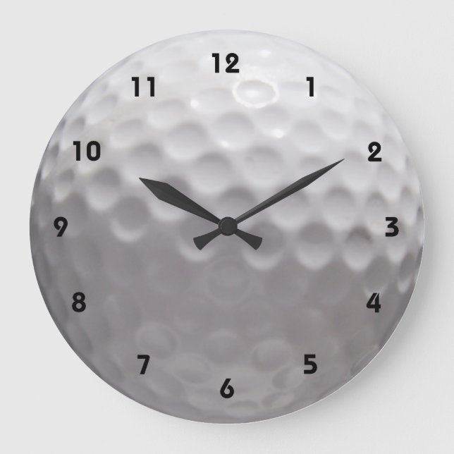 Reloj de pared de bolas de golf con números (Anverso)