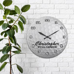 Reloj de pared de bolas de golf personalizado<br><div class="desc">Diversión,  bola de golf personalizada en este reloj de pared personalizado</div>