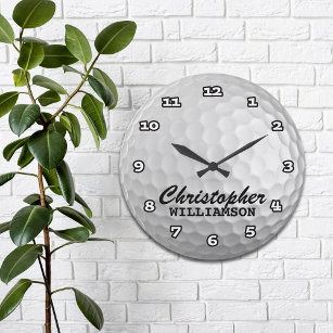 Reloj de pared de bolas de golf personalizado