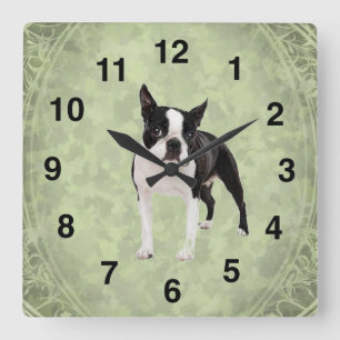 Reloj de pared de Boston Terrier