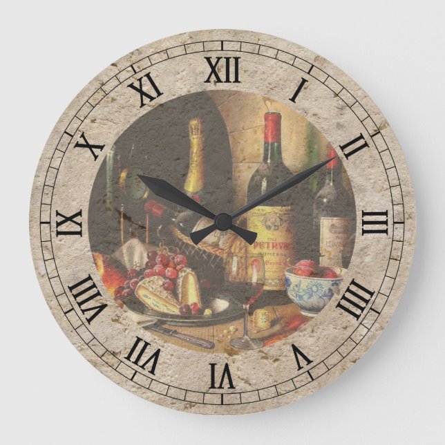 reloj de pared de botellas de vino (Anverso)