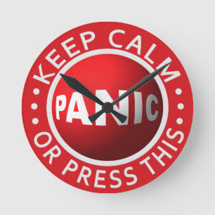 Reloj de pared de botón de pánico