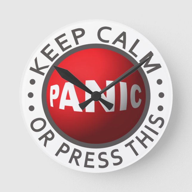 Reloj de pared de botón de pánico (Anverso)