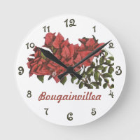 Reloj de pared de Bougainvillea