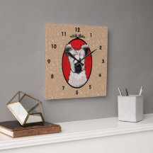 Reloj de pared de Briard KiniArt