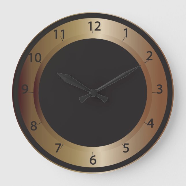 Reloj de pared de bronce y negro (Anverso)
