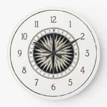 Reloj de pared de brújula