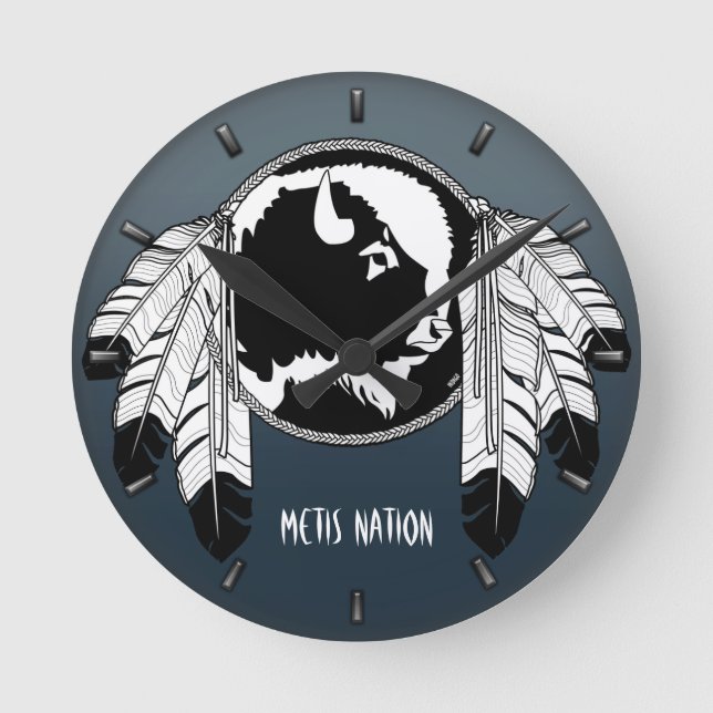 Reloj de pared de búfalo de espíritu de primera na (Anverso)