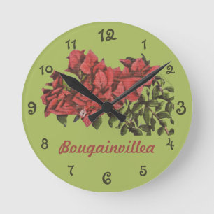 Reloj de pared de buganvilla