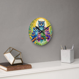 Reloj de pared de búho