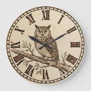 Reloj de pared de búho