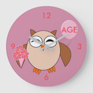 Reloj de pared de búho de edad Personalizado