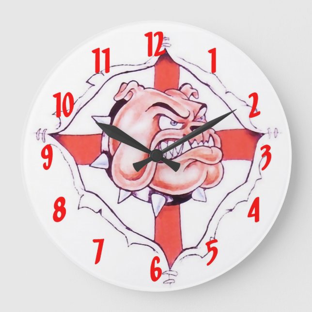 Reloj de pared de Bulldog en inglés (Anverso)