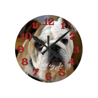 Reloj de pared de Bulldog inglés personalizado