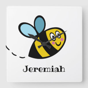 Reloj de pared de bumblebee ocupado personalizado