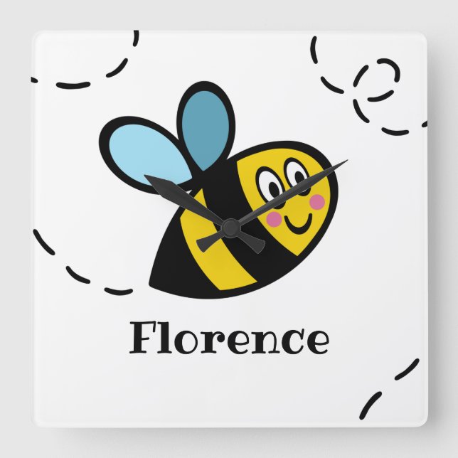 Reloj de pared de bumblebee ocupado personalizado (Anverso)