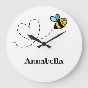 Reloj de pared de bumblebee ocupado personalizado