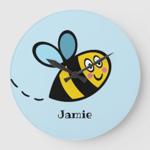 Reloj de pared de bumblebee ocupado personalizado