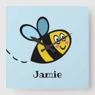Reloj de pared de bumblebee ocupado personalizado
