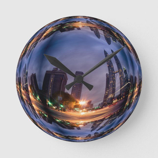 Reloj de pared de burbujas de jabón de ilusión (Anverso)