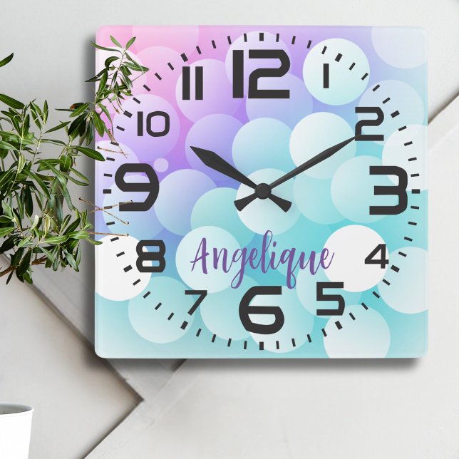 Reloj de pared de burbujas Pastel personalizado (Subido por el creador)