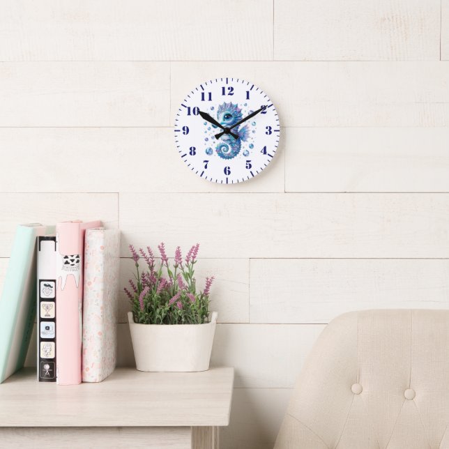 Reloj de pared de caballito de mar (Sala de lectura)