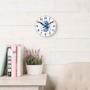 Reloj de pared de caballito de mar