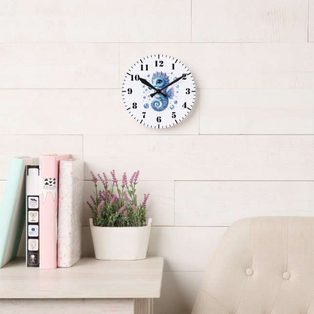 Reloj de pared de caballito de mar (Sala de lectura)
