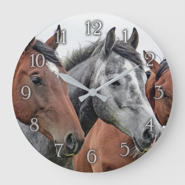 Reloj de pared de caballos (Anverso)