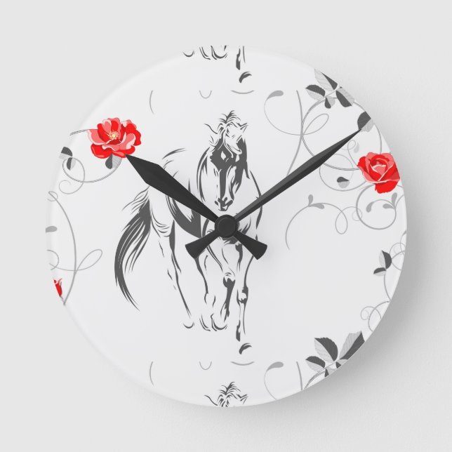 Reloj de pared de caballos barroco (Anverso)