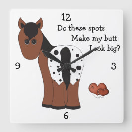 Reloj de pared de caballos grande pero appy