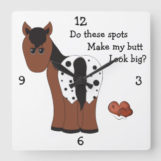 Reloj de pared de caballos grande pero appy