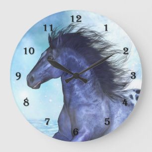 Reloj de pared de caballos salvaje
