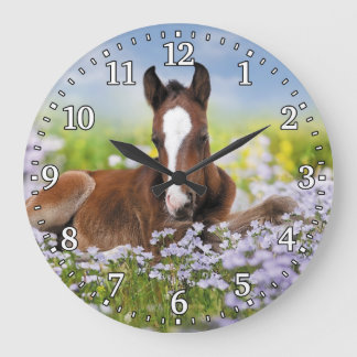 Reloj de pared de caballos y pies