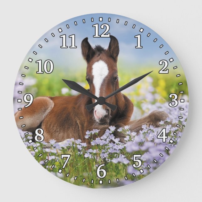 Reloj de pared de caballos y pies (Anverso)