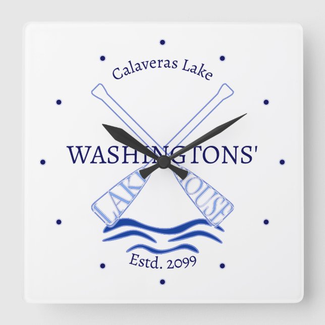 Reloj de pared de cabaña de Lake House (Anverso)