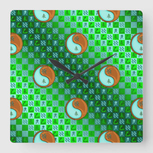 Reloj de pared de Cabra de Madera y Acuario