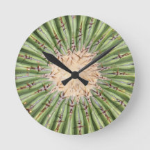 Reloj de pared de cactus, 8" Acrílico redondo