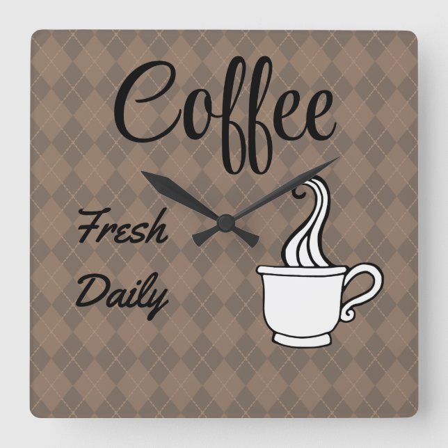 Reloj de pared de cafetería regalo de cocina (Anverso)
