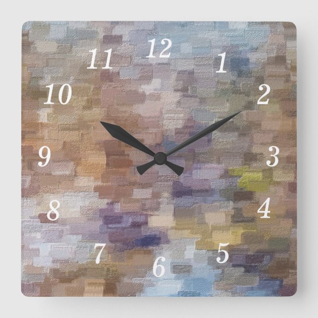 Reloj de pared de caída de invierno con resumen de (Anverso)