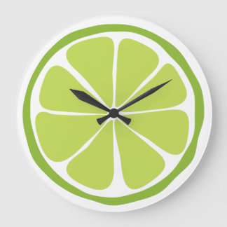 Reloj de pared de cal de cítricos de verano
