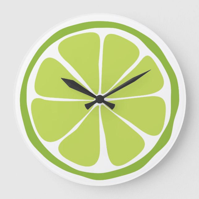 Reloj de pared de cal de cítricos de verano (Anverso)