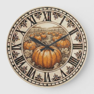 Reloj de pared de calabaza