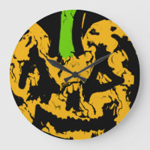 Reloj de pared de calabaza de Halloween