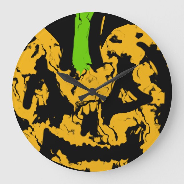 Reloj de pared de calabaza de Halloween (Anverso)